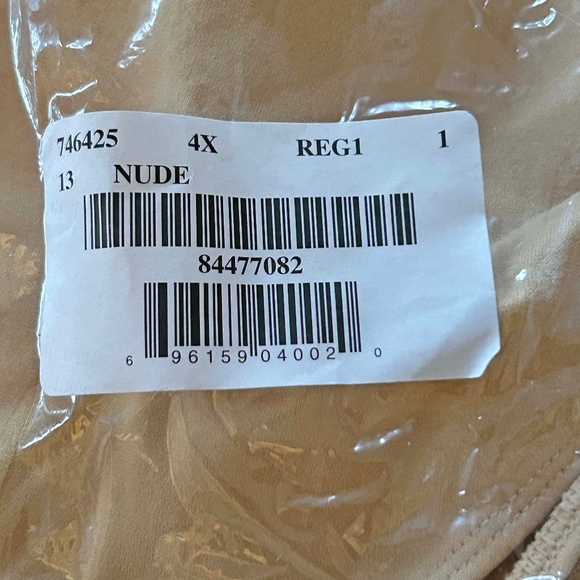 HIGH CUT BRIEFS, NYLON SPANDEX, NUDE SIZE 4X, SEAMLESS, DéESSE COLLECTION - Picture 2 of 3